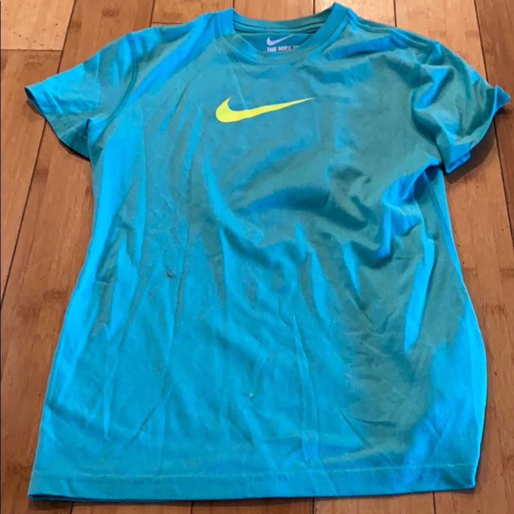 Teal Nike dry fit tee